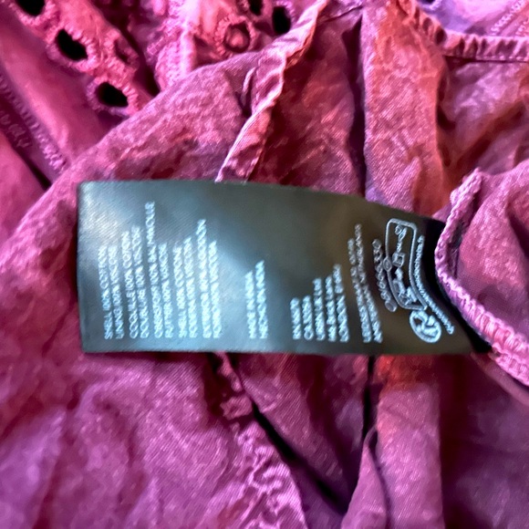 FREE PEOPLE Serenity Eyelet Mini Skirt Skort in Dreamy Mulberry M - Picture 7 of 8